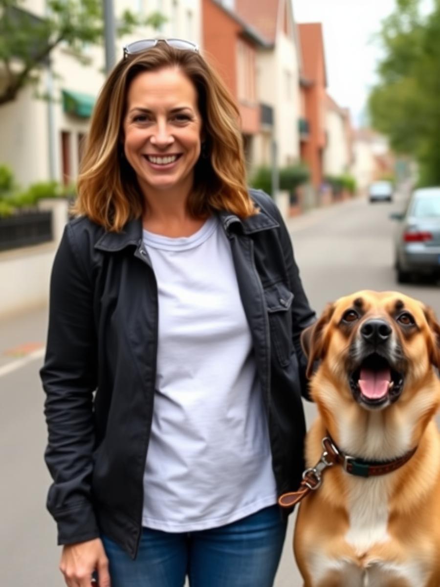 Sandra mit Hund Billy
