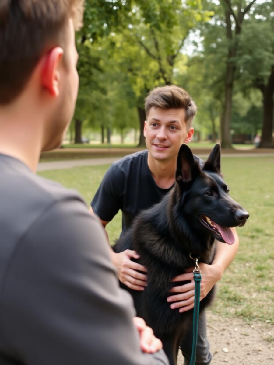 Jonas mit Hund Levin